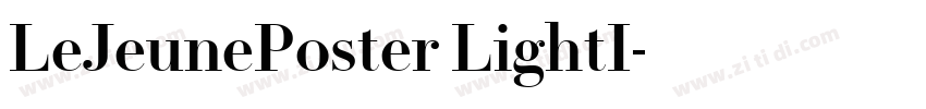 LeJeunePoster LightI字体转换